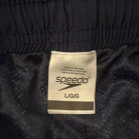 Speedo Men's Blue Pattern Swim Trunks-NWT - Picture 6 of 9